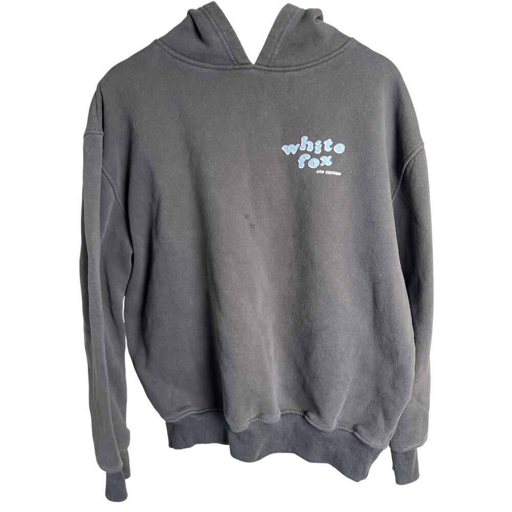 White Fox 4th Edition Gray Hoodie Size S/M Unisex Boutique Oversized